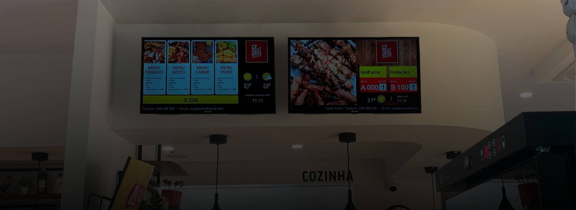Digital signage para empresas, clínicas, comércio e escolas que melhora a experiência do cliente e do utilizador