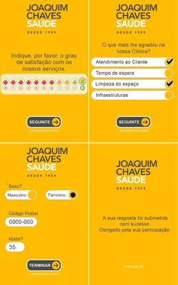 Inquérito de satisfação — clínicas e hospitais (NPS)